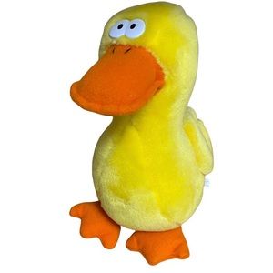 VINTAGE 1987 FUNDAMENTAL TOO SQUEEZEMS Duck STUFFED ANIMAL PLUSH TOY Sounds Work